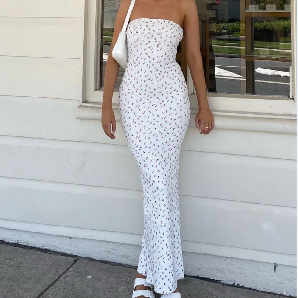 Oscar maxi dress white floral princess Polly